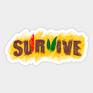 Survive Grunge Style Sticker